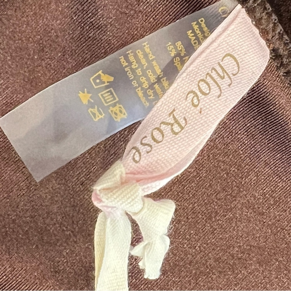 CHLOE ROSE brown velvet bikini top - Picture 12 of 12